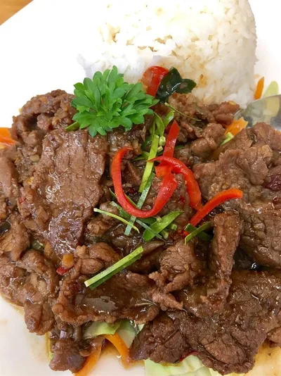 Angry beef with rice