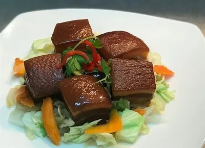 Pork belly palo with vegetables