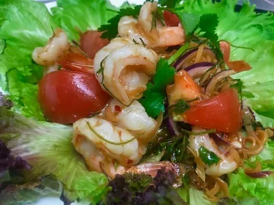 Fresh prawn salad