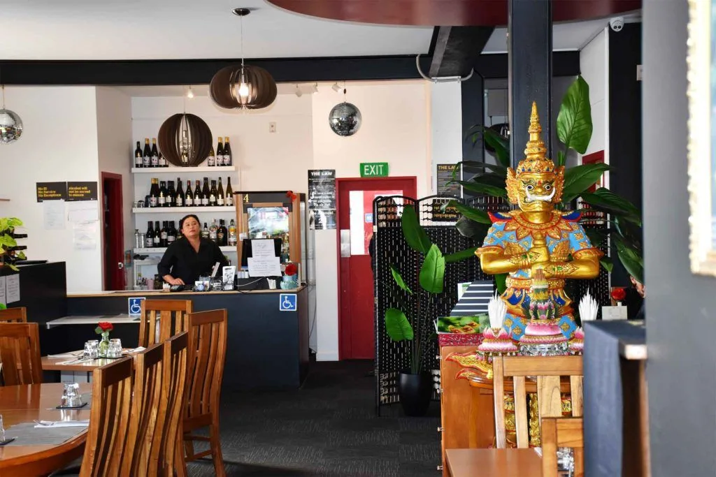 Tables set for dining at Chai-Yo Restaurant Richmond